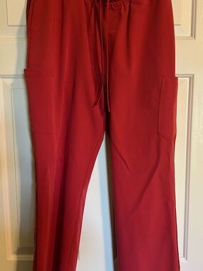 Mandala Women’s Rust Cargo Scrub pants with Drawstring Waist